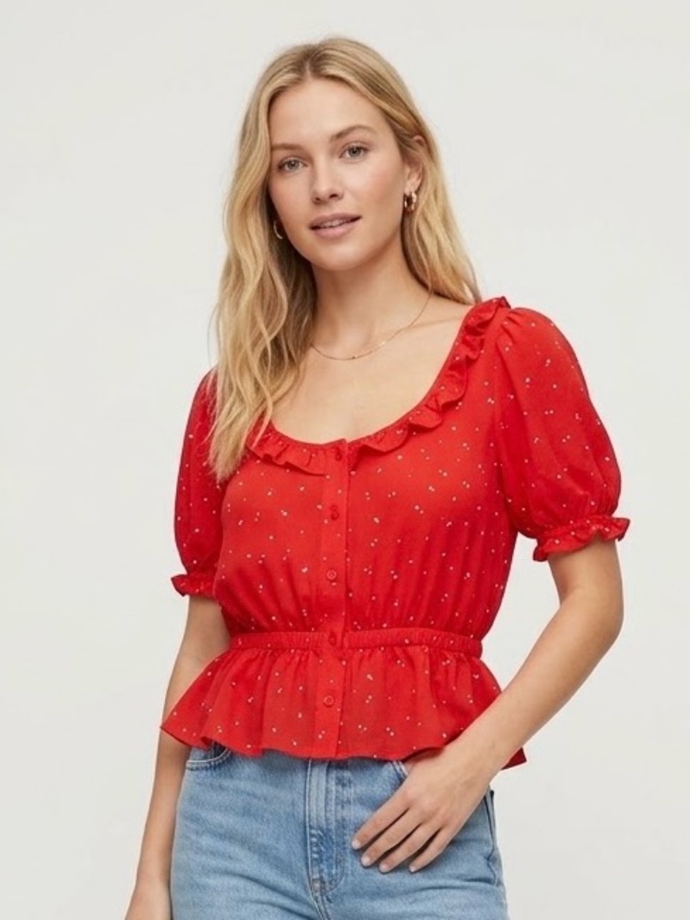 Aritzia Sunday Best Ruffle Blouse